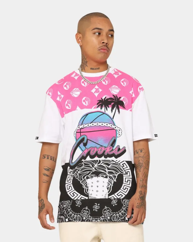 Crooks & Castles Miami Sportek T-Shirt Pink/Black made by Culture Kings