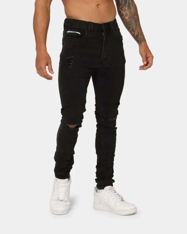 Nena And Pasadena Tyler Super Skinny Fit Jeans Vintage Black made by Culture Kings