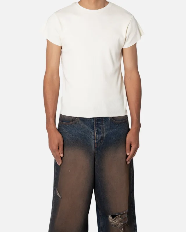 MNML Fitted Rib T-Shirt White sold by Culture Kings