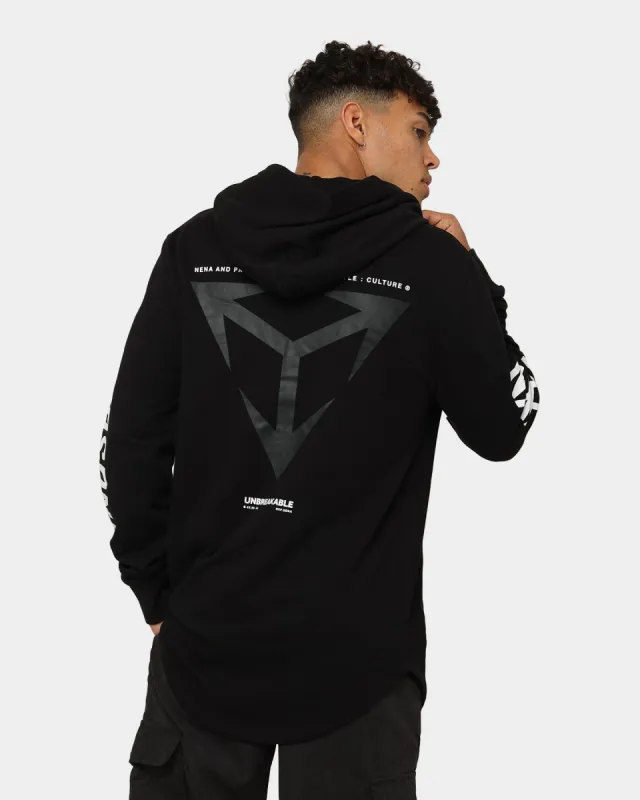 Nena and Pasadena Transmission Dual Curved Hoodie Jet Black sold by Culture Kings