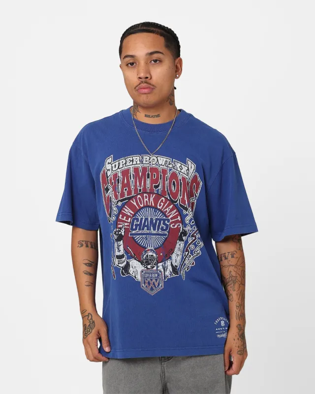 Mitchell & Ness New York Giants Superbowl T-Shirt Blue sold by Culture Kings
