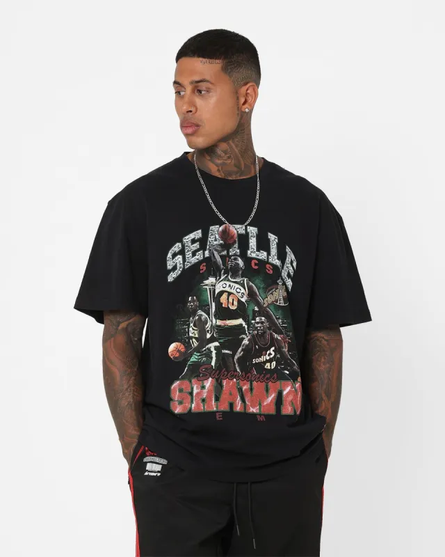 Mitchell & Ness Seattle SuperSonics Shawn Kemp Bling T-Shirt Black sold by Culture Kings