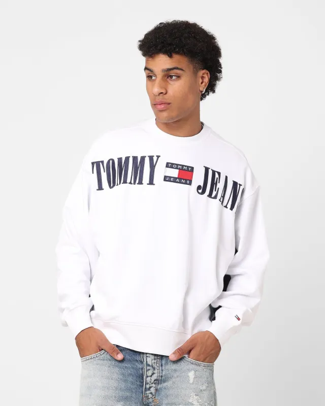 Tommy Jeans Boxy Archive Crewneck White sold by Culture Kings