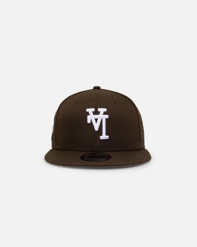 New Era Los Angeles Dodgers 'Upside Down LA Logo' 9FIFTY Snapback Walnut sold by Culture Kings