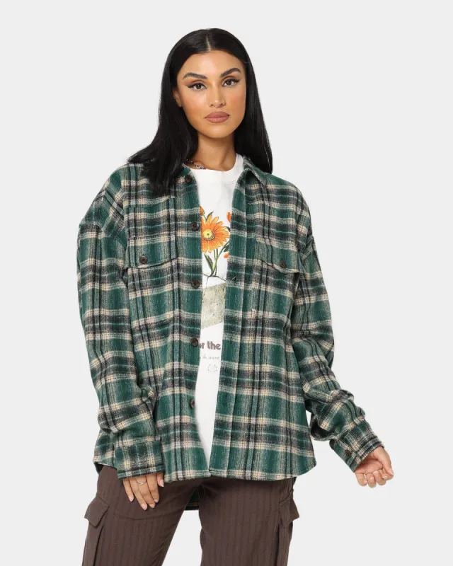 Honor The Gift Nostalgia Flannel Long Sleeve Shirt Green made by Culture Kings