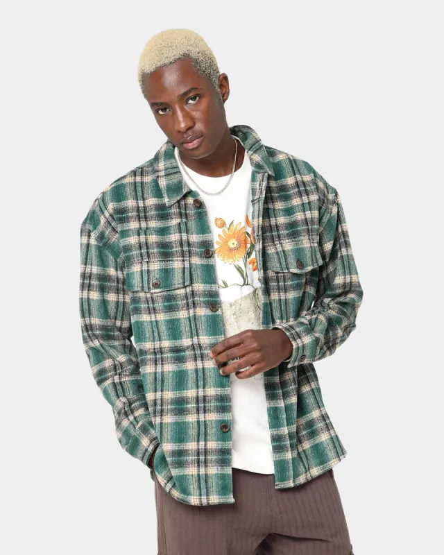 Honor The Gift Nostalgia Flannel Long Sleeve Shirt Green sold by Culture Kings