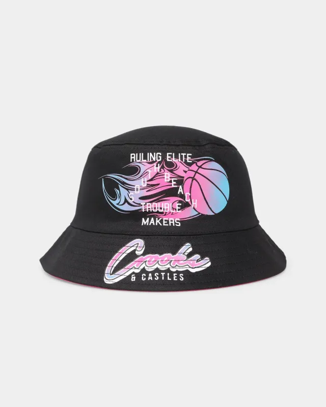 Crooks & Castles Reversible Bucket Hat Pink/Black sold by Culture Kings