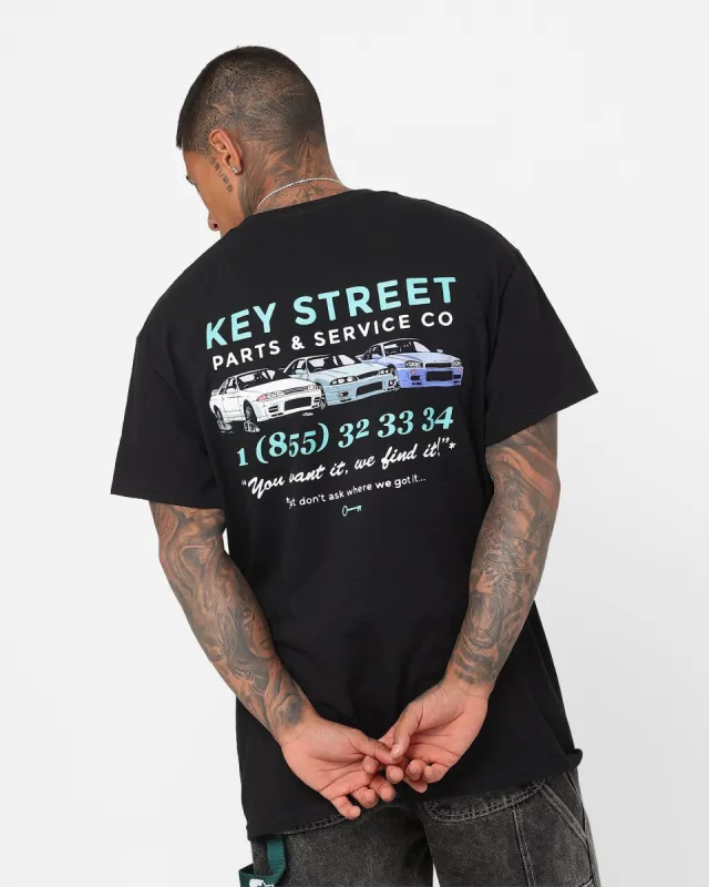 Key Street Parts And Service T-Shirt Black sold by Culture Kings