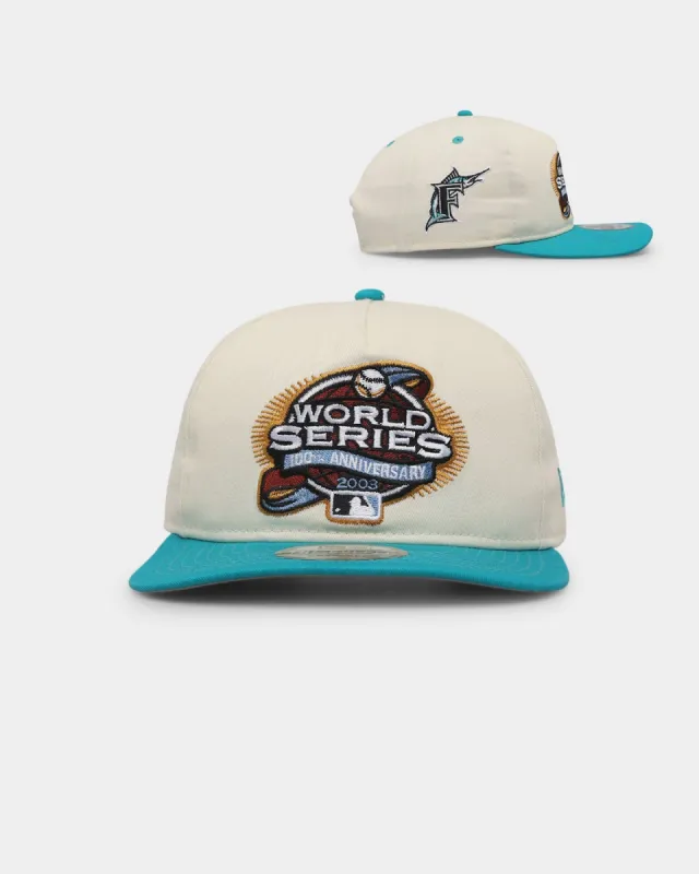 New Era Florida Marlins '2000s World Series Through The Decades' 2003 World Series Golfer Snapback Chrome White sold by Culture Kings