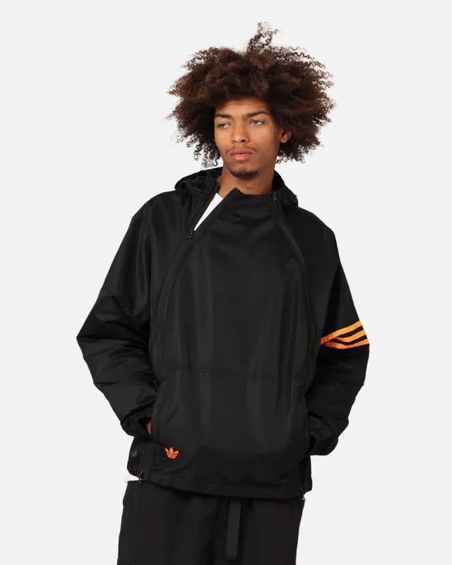 Adidas Neuclassics+ Dual Zip Windbreaker Black/Semi Impact Orange sold by Culture Kings