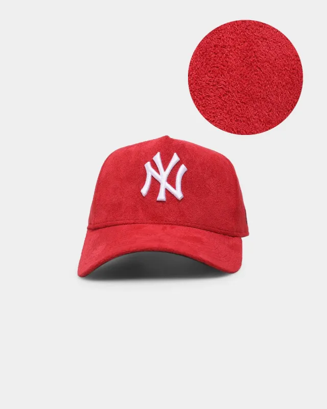 New Era New York Yankees 'Scarlet Red Suede' 9FORTY K-Frame Strapback Scarlet/Black sold by Culture Kings