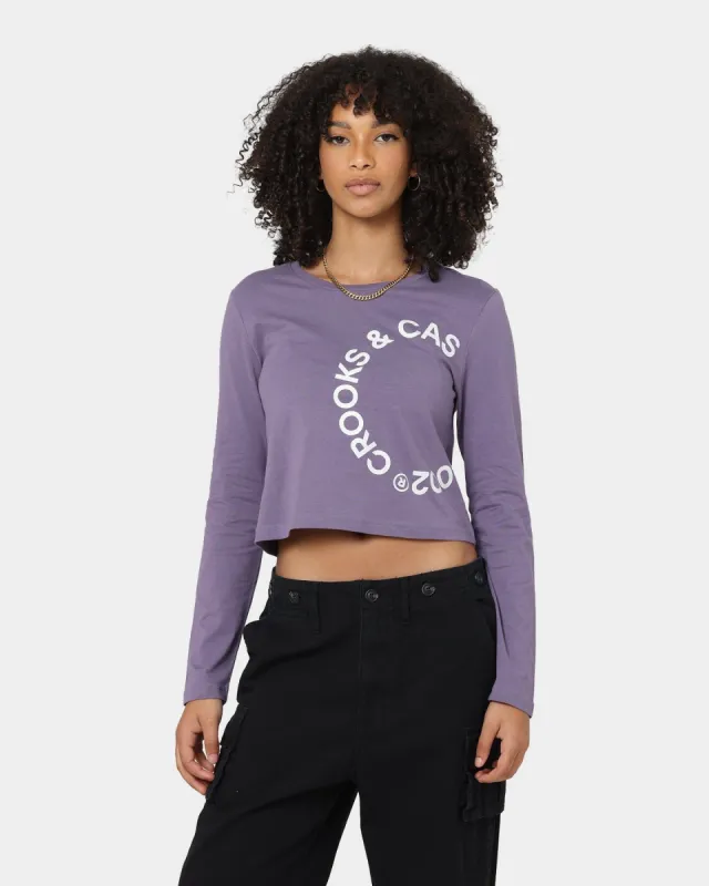 Crooks & Castles Women's Cut Off Long Sleeve T-Shirt Purple made by Culture Kings