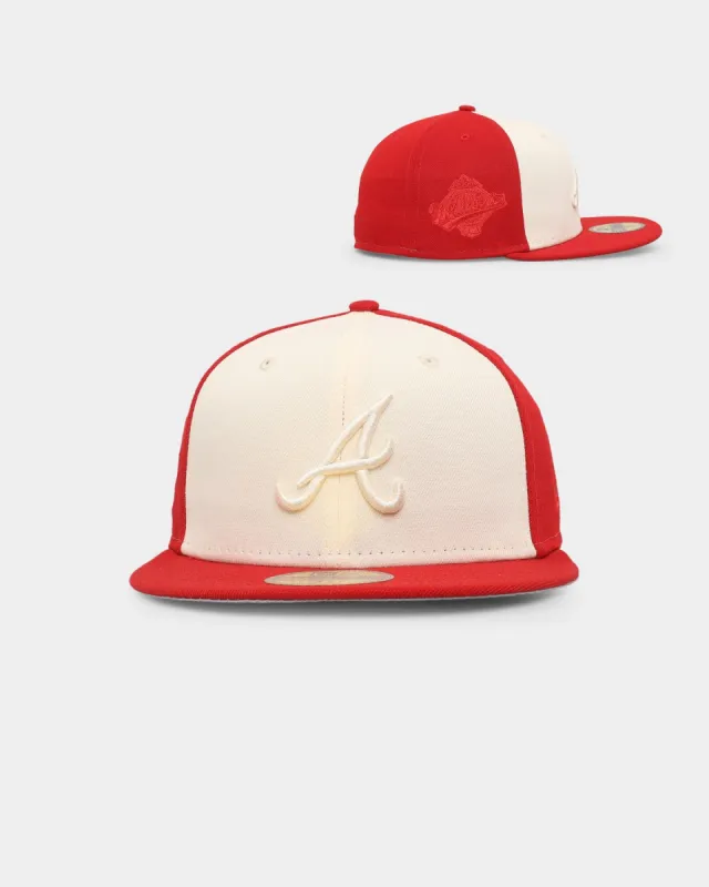 New Era Atlanta Braves 'Tonal Two-Tone' 59FIFTY Fitted Light Beige sold by Culture Kings