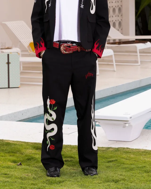 Loiter Western Trouser Black sold by Culture Kings