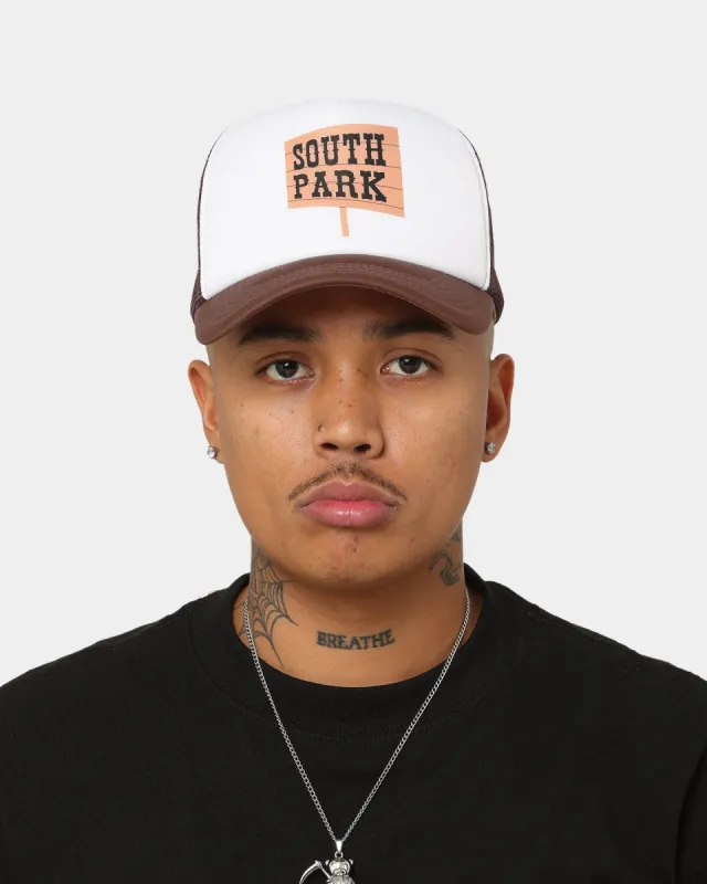 Goat Crew X South Park South Park Logo Trucker White/Brown sold by Culture Kings