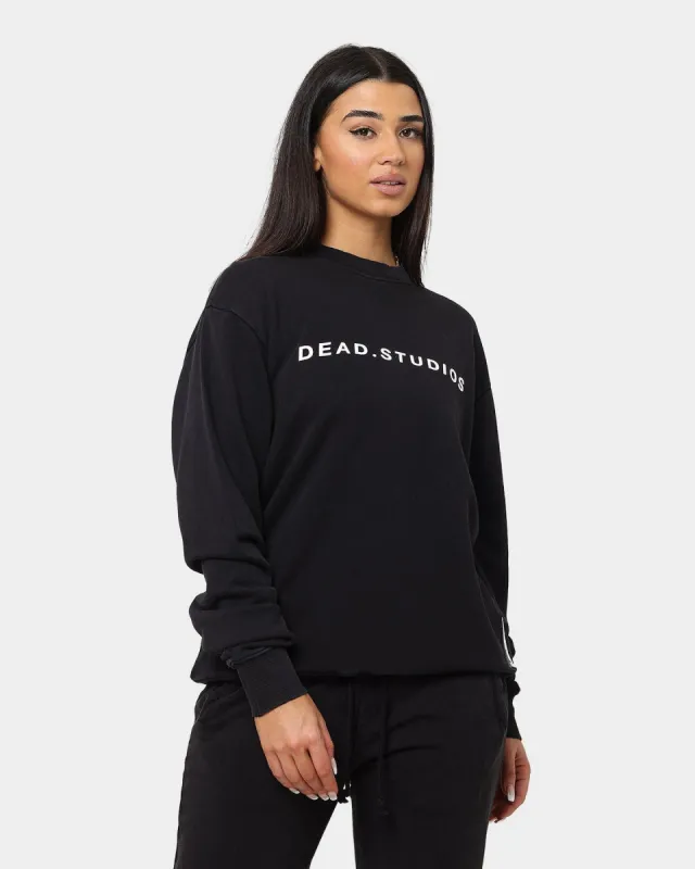 Dead Studios Signature Logo Vintage Crewneck Vintage Black/White sold by Culture Kings