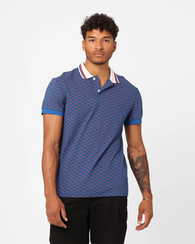 XXIII Printed Polo Shirt Blue/Brown sold by Culture Kings