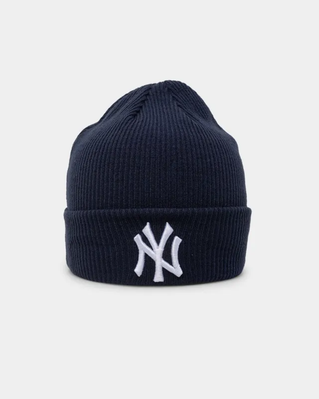 New Era New York Yankees Q223 Seasonal Knitted Beanie Dark Blue sold by Culture Kings