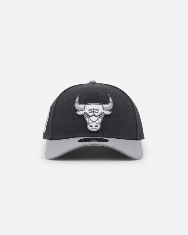 New Era Chicago Bulls 'Shadow Greys' 9FORTY A-Frame Snapback Graphite/Grey sold by Culture Kings