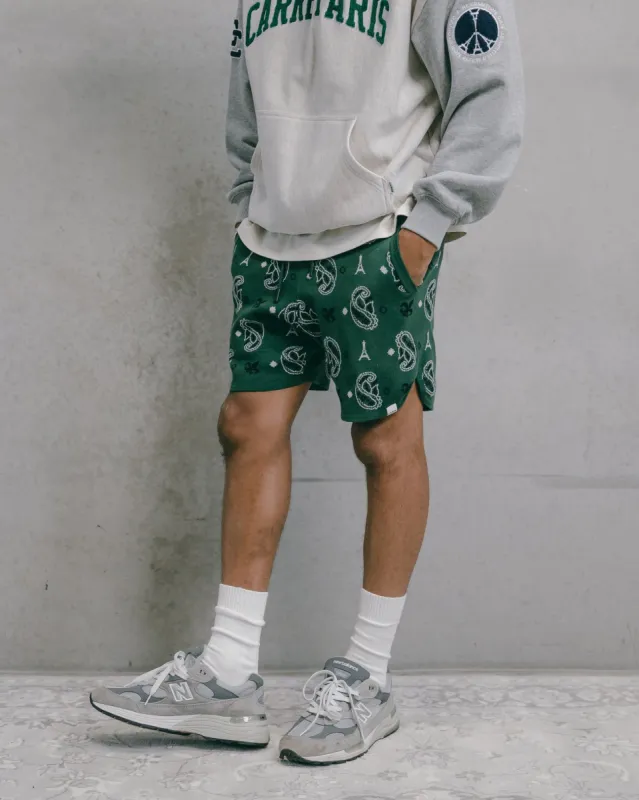Carre Big Bandana Knitted Shorts Green sold by Culture Kings