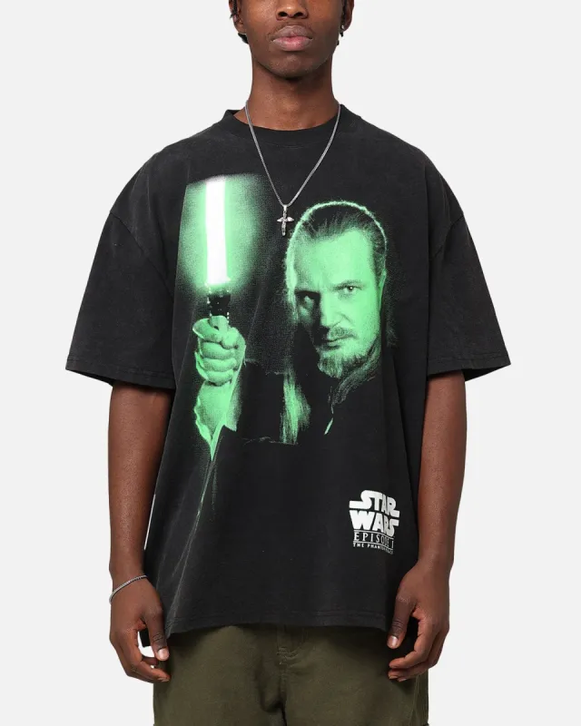 Star Wars Qui Gon Jinn Heavy T-Shirt Vintage Wash sold by Culture Kings