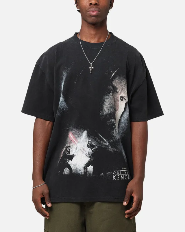 Star Wars Obi Wan Heavy T-Shirt Vintage Black sold by Culture Kings