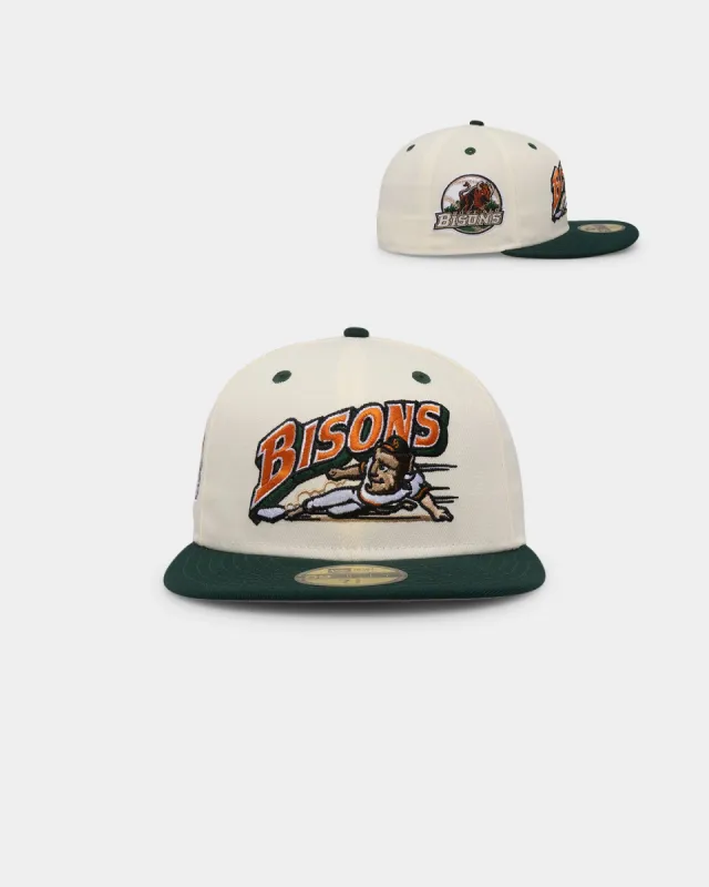 New Era Buffalo Bisons 'Rusty Chrome Green' 59FIFTY Fitted White sold by Culture Kings