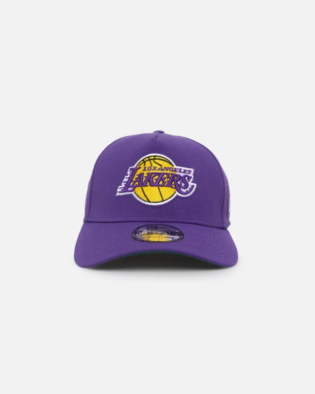 New Era Los Angeles Lakers 39THIRTY A-Frame Stretch Fit Official Team Colours sold by Culture Kings