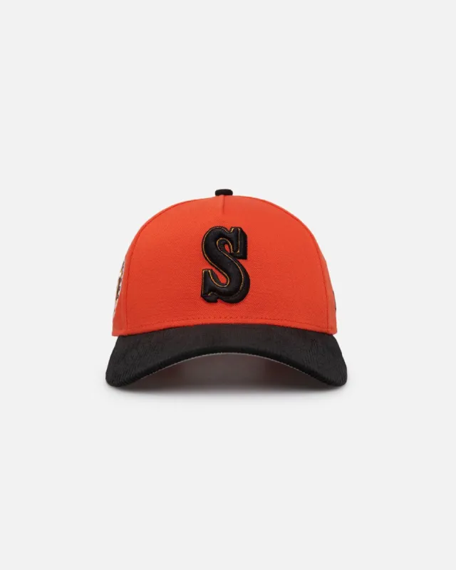 New Era Seattle Mariners 'Scary Nights' 9FORTY A-Frame Snapback Orange/Black sold by Culture Kings