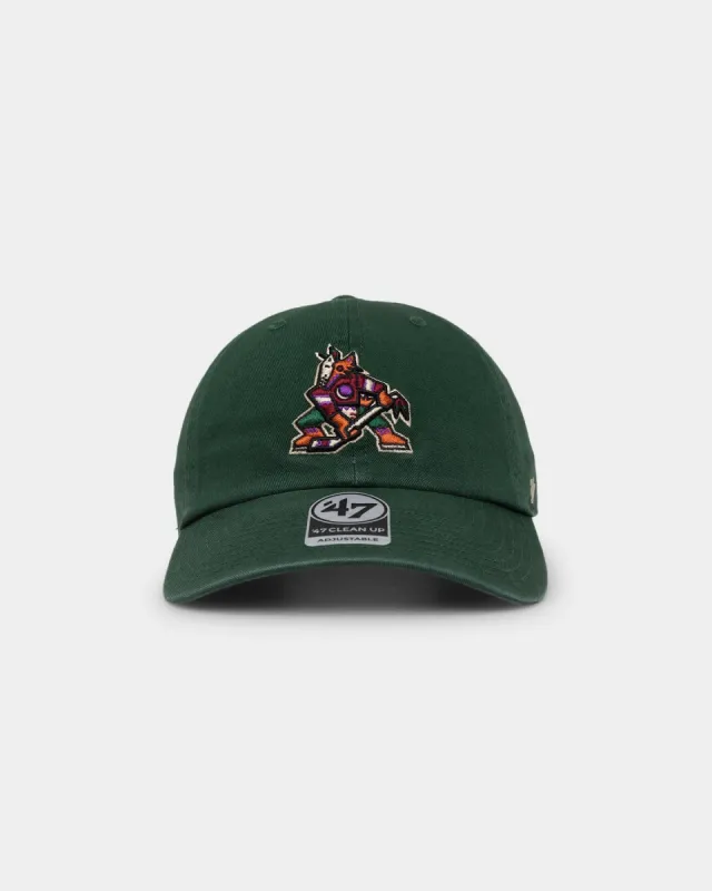 47 Brand Arizone Coyotes 'LA Kings X Arizona Coyotes' Clean Up Strapback Dark Green sold by Culture Kings