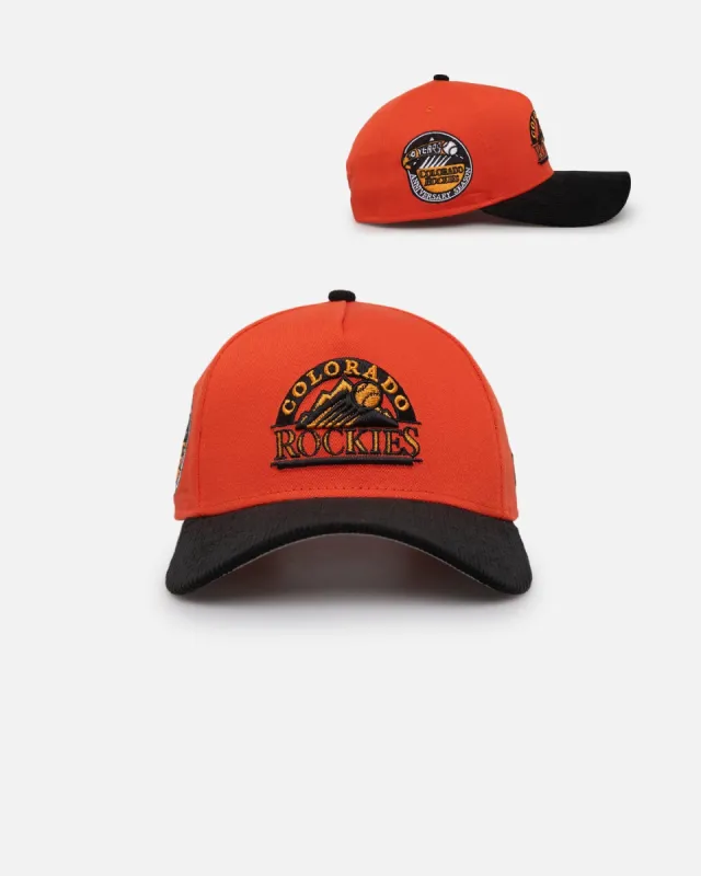 New Era Colorado Rockies 'Scary Nights' 9FORTY A-Frame Snapback Orange/Black sold by Culture Kings