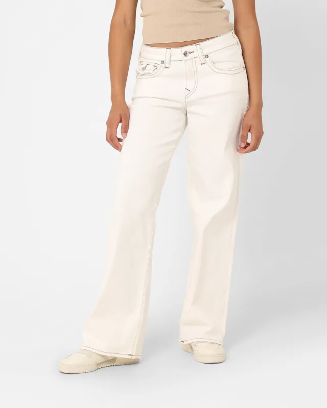 True Religion Women's Low Slung Baggy Jeans Ecru made by Culture Kings