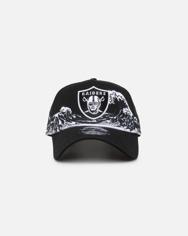 New Era Las Vegas Raiders "Wave" 9FORTY A-Frame Snapback Black/White sold by Culture Kings