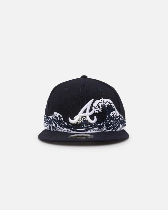 New Era Atlanta Braves "Wave" 59FIFTY Fitted Navy/White sold by Culture Kings