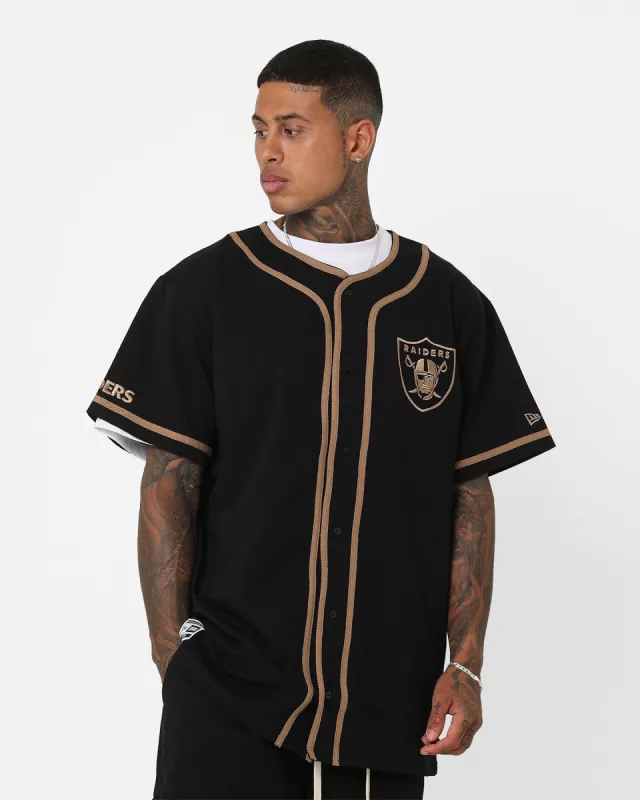 New Era Las Vegas Raiders Button Up T-Shirt Black sold by Culture Kings
