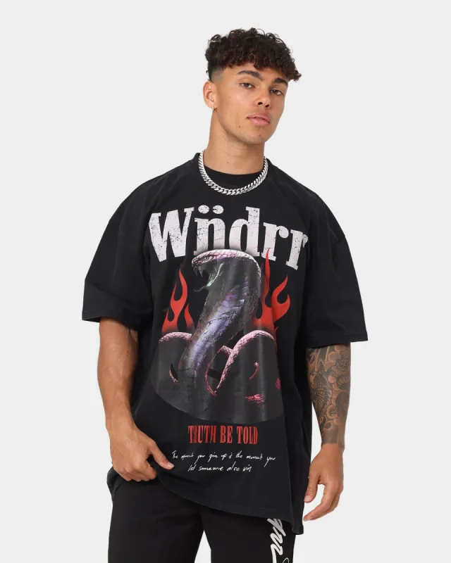 WNDRR Serpent Vintage T-Shirt Washed Black sold by Culture Kings
