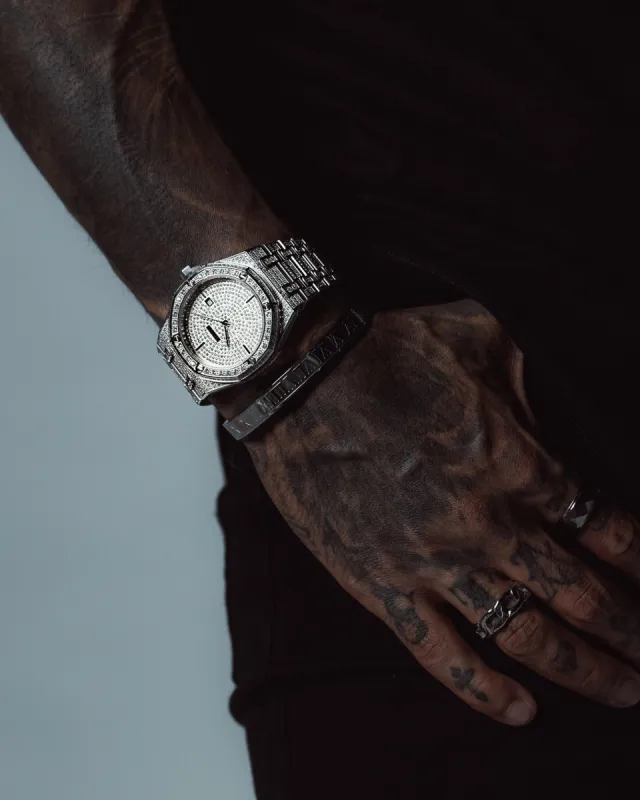 Saint Morta Medio Premierre Watch Iced Silver sold by Culture Kings