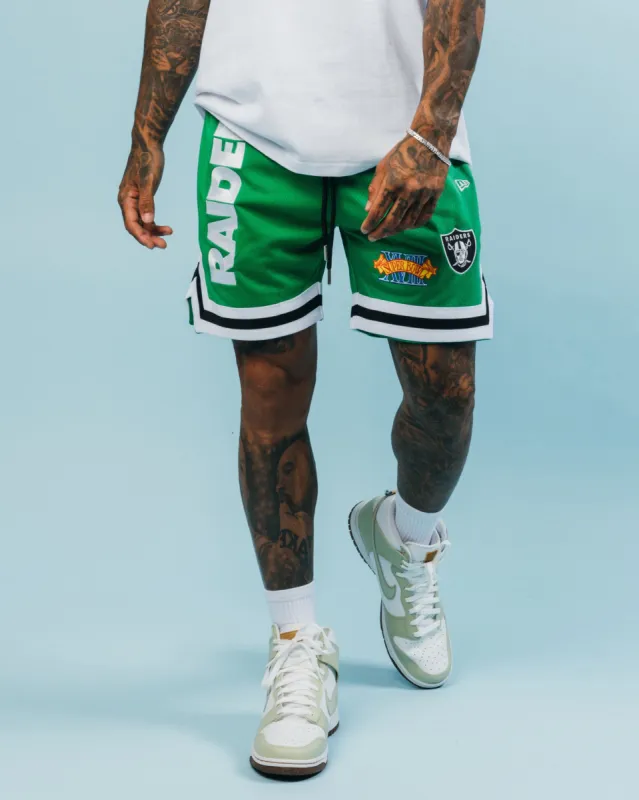 New Era Las Vegas Raiders 'Tropical Punch Script Pack' Mesh Shorts Lucky Green sold by Culture Kings