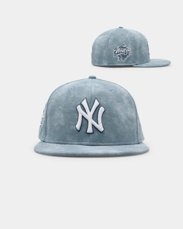 New Era New York Yankees 'Sky Blue Washed Suede' 59FIFTY Fitted Pastel Blue sold by Culture Kings