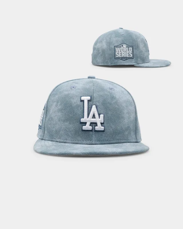 New Era Los Angeles Dodgers 'Sky Blue Washed Suede' 59FIFTY Fitted Pastel Blue sold by Culture Kings