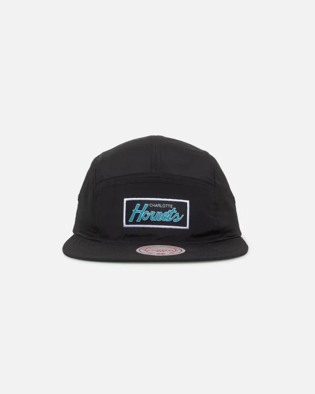 Mitchell & Ness Charlotte Hornets Team Logo Camper Strapback Black sold by Culture Kings
