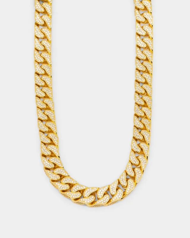 NXS Goliath Iced Curb Chain Iced Gold sold by Culture Kings