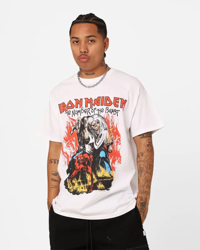 Iron Maiden Dancing Flames T-Shirt White sold by Culture Kings