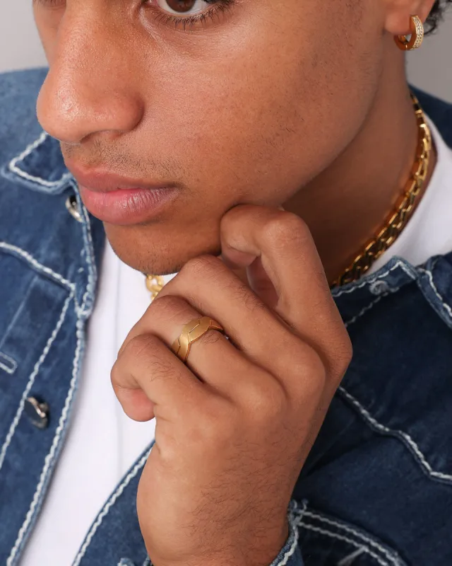 NXS Twisted Tungsten Ring Gold sold by Culture Kings