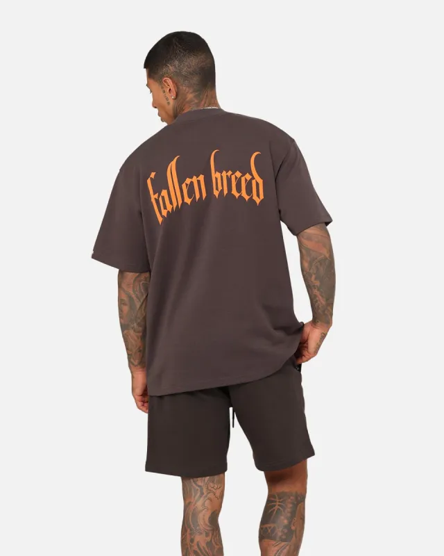 Fallen Breed Monogram T-Shirt Charcoal/Orange made by Culture Kings