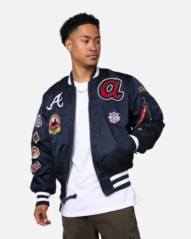 New Era X Alpha Series X MLB Atlanta Braves MA-1 Bomber Jacket Black sold by Culture Kings