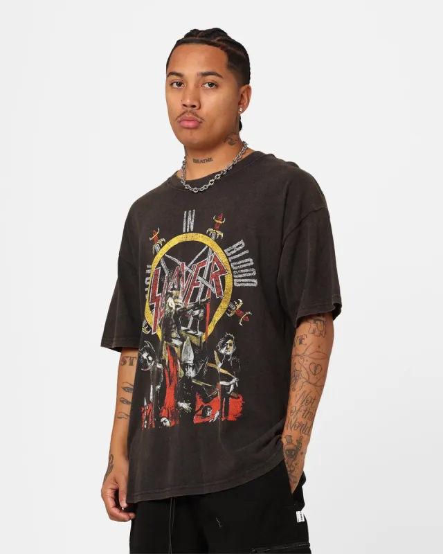Slayer Reign In Blood Vintage T-Shirt Black Wash sold by Culture Kings
