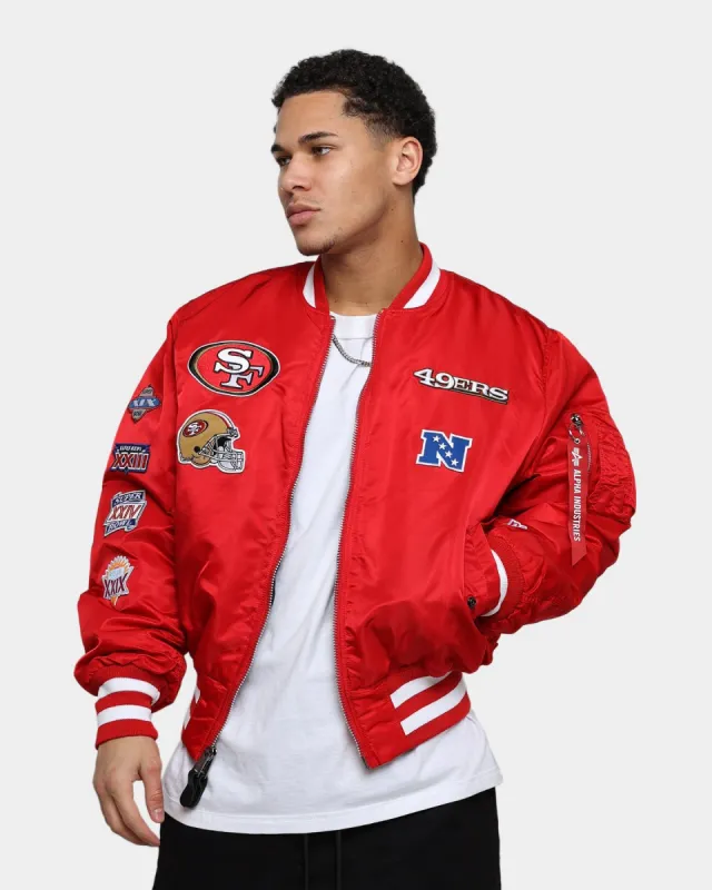 New Era X Alpha Series X NFL San Francisco 49ers MA-1 Bomber Jacket Red sold by Culture Kings