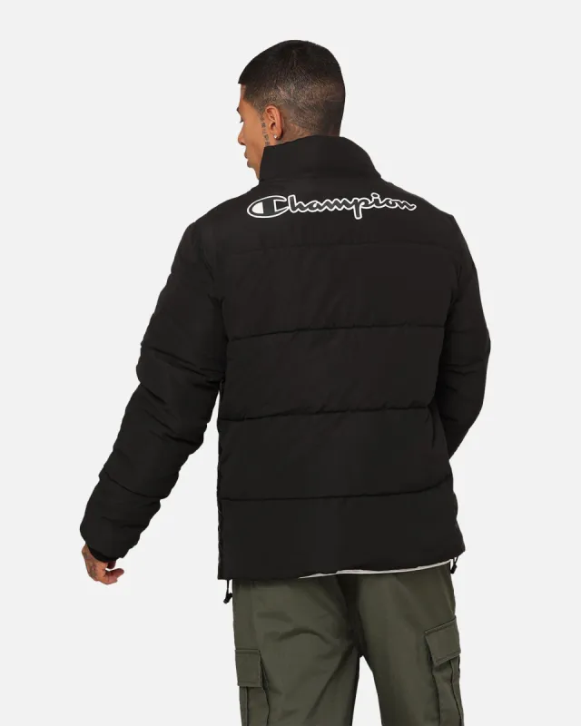 Champion Rochester Tape Puffer Jacket Black sold by Culture Kings