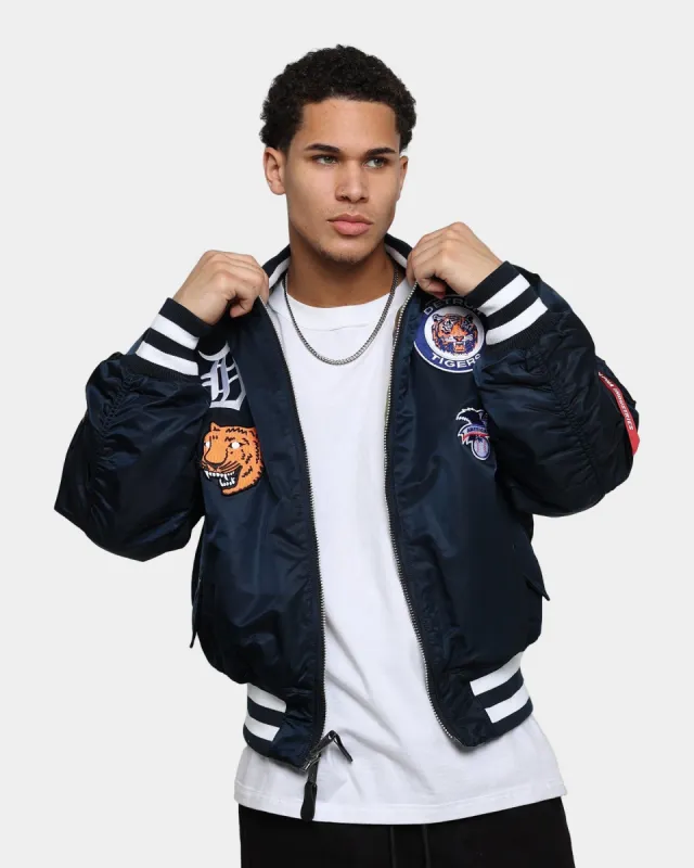 New Era X Alpha Series X NFL Detroit Tigers MA-1 Bomber Jacket Blue sold by Culture Kings